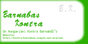 barnabas kontra business card